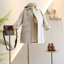 Do not return do not change do not return do not change 2019 autumn and winter high-end girls double-sided cashmere coat classic temperament lapel profile