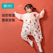 Playing cotton maker baby sleeping bag spring and autumn winter constant temperature pure cotton baby anti-kick by child splitting sleep bag for four seasons