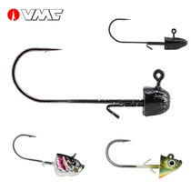 French VMC century hook 3D eye Fish Head lead hook high carbon steel fish hook soft fish soft worm tail maggot Soft Bait