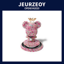 Car perfume ornaments with diamond crown bear car center console seat type aromatherapy creative car fragrance ornaments light fragrance