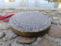 34 cm bronze high side gong high wall gong dance lion dance dragon circus performance Daoist open road pure handmade