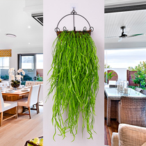 Simulation willow wall-mounted decoration plant fake flower vines long vine green planting plastic flower hanging hanging basket hanging room
