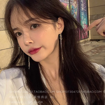 Super beautiful Super face thin tassel earrings Super Fairy earrings female temperament long Net red earrings 2021 New