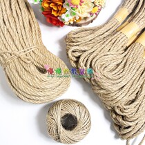 Kindergarten bar decoration hemp rope net photo wall Handmade diy woven jute rope vintage decoration bundle rope