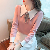 Doll - collar dress in spring long sleeves 2023 new design - feeling lady sweater gas sweater