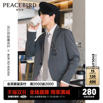Peacebird men's clothing new check DK college style suit men's casual fashion coat trendy plaid suit