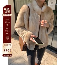 CC fur fish bone mink winter New Purple standard velvet mink fur whole mink coat coat women