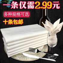 Pure cotton white cup cloth Hotel restaurant does not lose hair to wipe the cup Western restaurant 10 thickened cup mouth cloth