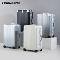 Hanke 20-inch male luggage universal wheel aluminum frame trolley case small suitcase female 24 large-capacity password leather case