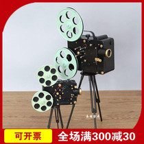 ZAKKA retro old iron ground tripod camera model decorations home ornaments photography props