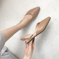 Fairy baotou sandals womens summer 2021 new retro mary jane shallow mouth grandma shoes word buckle flat single shoes