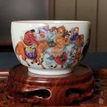 Jue Kiln Enamel Color Wenge with Han cylinder Cup mouth 7 8cm High 5cm full capacity 150ml Practical 105ml