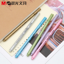 Morning light Sai Mei metallic color 6-color marker pen color photo album greeting card pen 8-color Pearl pen DIY black card paper pen cartoon cute fashion color graffiti pen students use hand account pen special pen wholesale