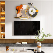 Nordic simple modern new wall clock living room household fashion light luxury clock mute decorative art atmospheric quartz