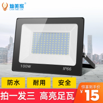 Led Throw Light Outdoor Waterproof Courtyard Lamp Super Bright Factory Room Floodlight Outdoor Plaque 100W Lighting Spotlight