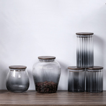 Household glass sealed cans tea cans small transparent snacks dry goods flower tea storage cans honey lemon small jars