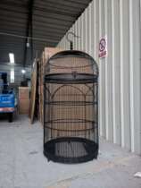 Blacksmith family European birdcage wrought iron oversized bird parrot starling villa birdcage outdoor floor birdcage