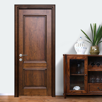 American Red Cherry All Pure Solid Wood Door Log Door Indoor Door Bedroom Door Kitchen door Kitchen Door waterborne lacquer eco-friendly 0 formaldehyde