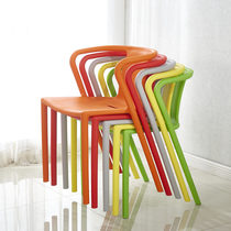 Nordic plastic leisure chair simple modern Net red ins outdoor home Creative negotiation table and chair backrest dining chair