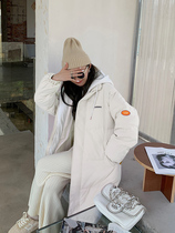 Anti-seasonal and winter fake two-piece thickened cotton clothes female 2021 new mid-length Korean student quilted jacket loose jacket