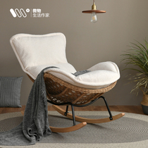 Rocking chair Lying Chair Adults Casual Sloth Sofa Balcony Light Lavish Sofa Chair Home Living Room Outdoor Net Red Rocking Chair