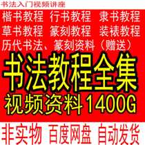 The complete collection of calligraphy video tutorial Ou Yan Liu Zhao Jian Shu introductory brush calligraphy Yan Zhenqing Ouyang Xun Xing Cao