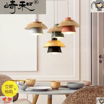 Nordic minimalist restaurant three headlights creative personality color macarons modern living room lights Bar Cafe lamps