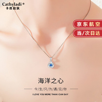 Cassladi clover necklace female silver plated platinum pendant tide Net red niche design sense fashion jewelry collarbone