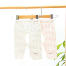 Baby adhesive autumn and winter baby autumn pants cotton open file single warm pants newborn pants open crotch pants 0-3-6