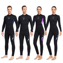 Warm Bathing Suit Woman one-piece Long sleeves Long pants Anti-cold Winter Male Thickened Jellyfish Wetsuit 3MM Lovers Surf