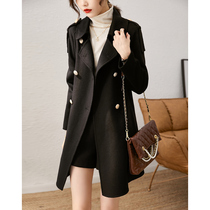 MOHOMO Mohan Yimei 2021 Winter New Fashion double-breasted Korean version of Joker casual double-sided woolen coat women