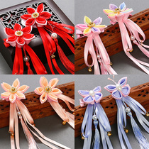 Childrens headdress ancient style girl Hanfu hair jewelry Princess cheongsam floral headdress Chinese style ancient costume baby hairclip hair card