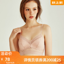 Curious Miss Lace Bra Summer Thin Sexy Lingerie Women Without Steel Ring French U-shape Backless Bra