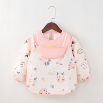 Female Baby Hood Clothing Foreign Air Winter Kid Apron Girl Cute Princess Wind Waterproof and Anti-Oil Childrens Eating Around