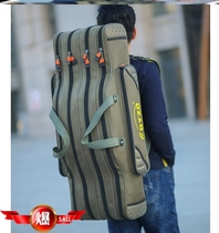 ? 1 2 meters large four-layer five-layer waterproof fishing rod bag Sea Pole throwing Pole Pole bag big belly bag fishing tackle bag?