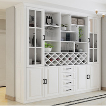 Minimalist modern dining side cabinet Nordic cupboard Multi-functional wine cabinet close by wall European-style restaurant lockers Customized