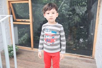 Special super sweetheart mens and womens childrens home clothes Cotton underwear set Pajamas T-shirt autumn pants Korean version pajamas set