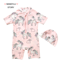 Baby swimsuit female 1-3 years old Korean one-piece baby girl toddler cute childrens swimsuit Baby swimsuit 2-3 years old girl