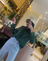 Innate Gao Yamei to Stunning Genuine Silk Mulberry Silk Big Card Blouses High-end Shirt Woman