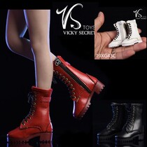 Spot VSTOYS 1 6 zipper boots 19XG43 shoes suitable for female soldiers doll hollow boots leather boots