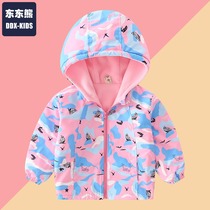 2021 autumn and winter clothes baby fleece coat girls assault clothes childrens coat fleece warm windproof children