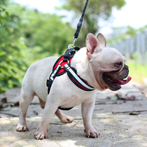 Dog traction rope chest braces large and small type canine vest type traction belt French bucket walking dog chain dog rope pet supplies
