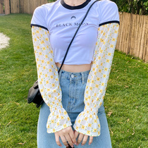 Sun Protection Ice Cuff Women Summer Outdoor Students Riding Loose Gloves Sleeves Sleeves Drive Ice Silk Thin ARMS SLEEVE SLEEVES