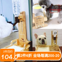 Japan Dogge Imported Solid Wood Pet Table Suspended Cat Dog Universal Drinking Water water nozzle feeder