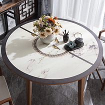 New Chinese leather round table tablecloth waterproof and oil-proof disposable household round anti-hot tablecloth protection table mat