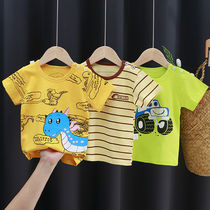 Childrens short-sleeved T-shirt baby Summer girls shirt male tide childrens clothing Korean version of baby half-sleeved cotton summer children 1
