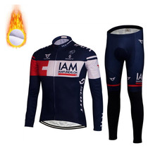 cycling wear 2015 black cycling suit IAM winter fleece long-sleeved cycling suit sportswear