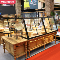 Island cabinet bread display cabinet in Japanese bakeries Bread rack display set of equipment for cake shops