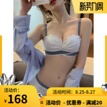 Strapless underwear womens small breasts gather and collect sub-breasts No steel ring bra cover suit non-slip bandeau summer wear thin section
