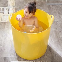 Home-large thickened children's bath barrel baby bath barrel plastic bath barrel baby bath bath bucket